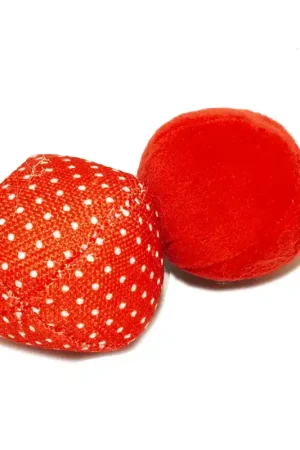 Snelle Levering Duvo+ Retro Rode Ballen Uni & Stippen 2 st. Rood